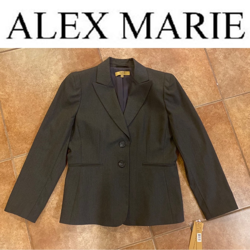 Alex Marie PETITE Jacket Gray Size 10